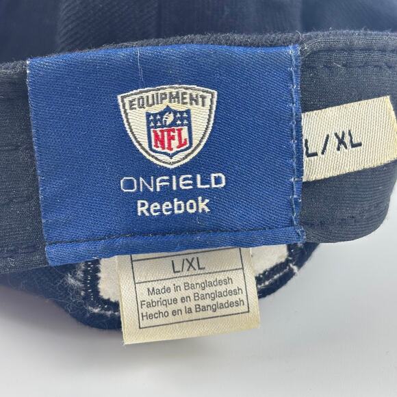 Detroit Lions Reebok Hat Onfield NFL Equipment Wool Men's Fitted L/XL Black - Picture 8 of 9